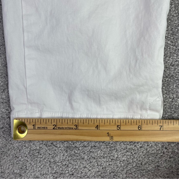 Talbots Perfect Skimmer Pants Women's 8P White Capri Chino Pockets Stretch - Picture 9 of 10
